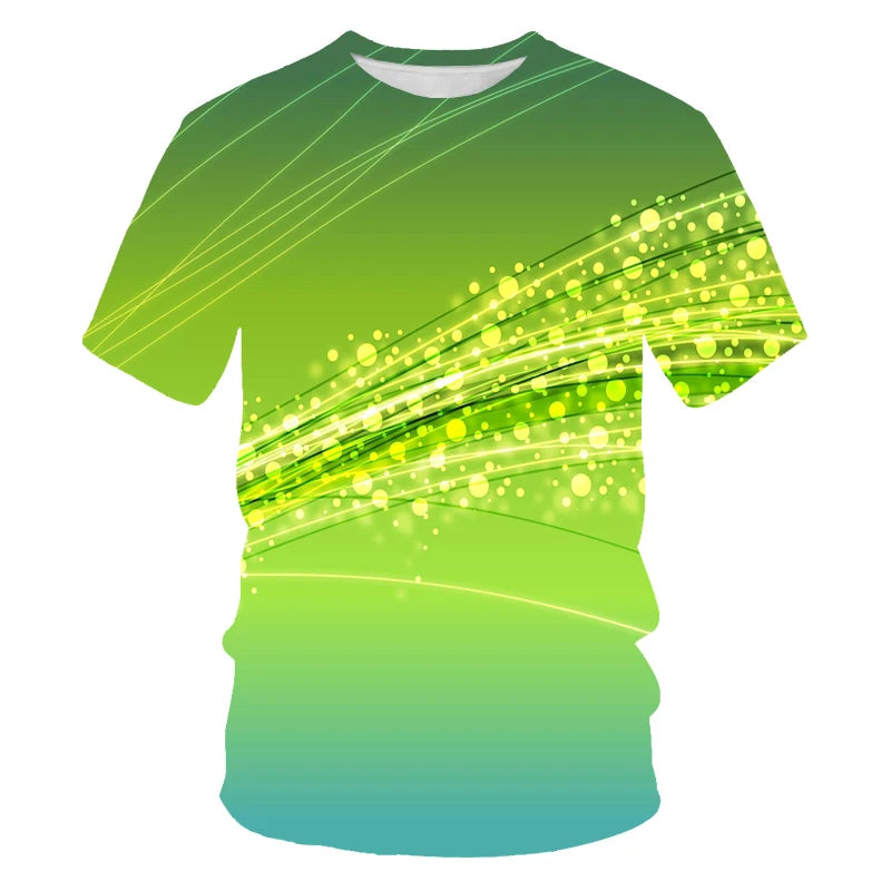 Summer Fashion Colour Light Spectrum Men T-shirt New Casual Printing Fun Tees Trend Personality Leisure O-neck Short Sleeve Tops