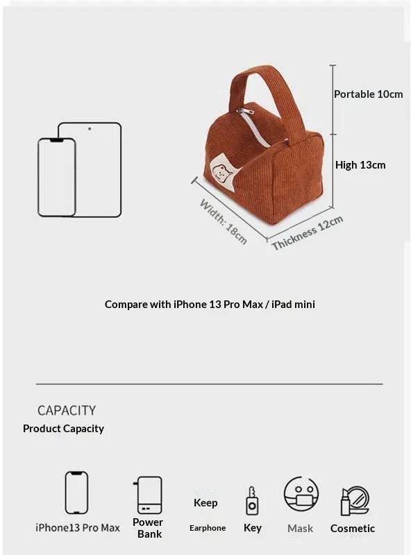 HomefishCosmetic Bags for Plush Cute Handbag Summer Fashion Soft Comfortable Large Capacity Trendy Handbag for Women With Handle