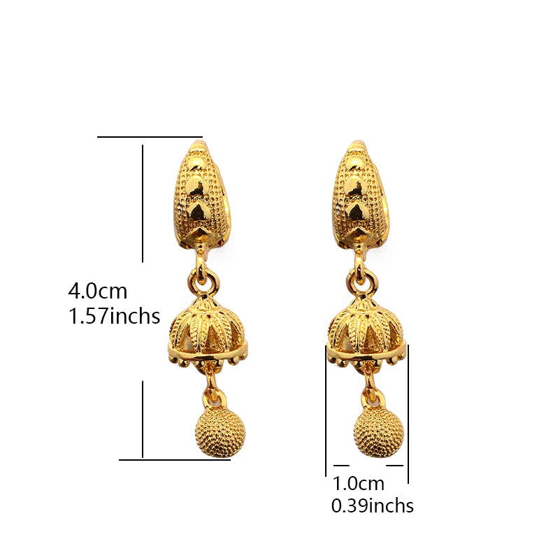 Ethiopian Gold Color Earrings For Woman African Fashion Wedding Bridal Party Wife Earrings Jewelry New