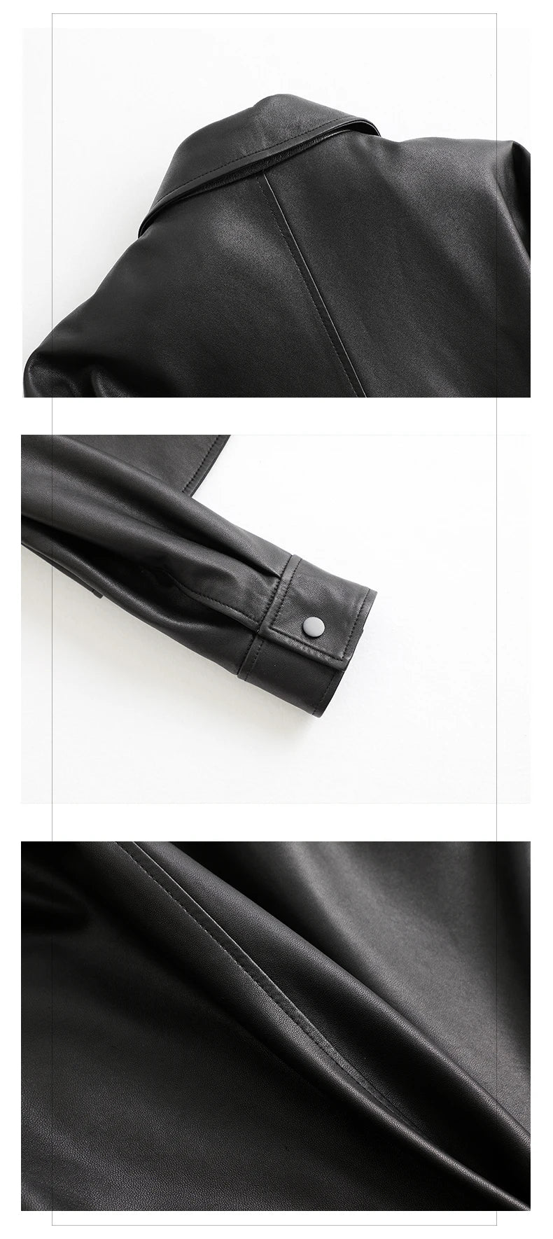 Casual Black Natural Sheepskin Coats for Women Spring Autumn 2026 New Trend High-end Simple Soft Short Genuine Leather Jacket