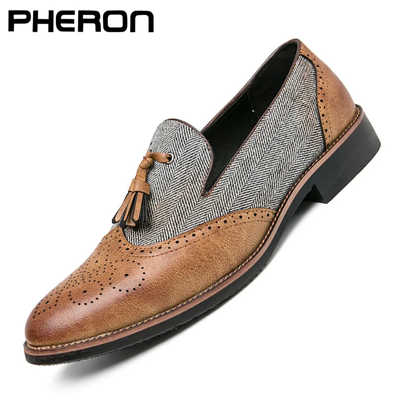 men leather shoes tassel loafers for men social shoe male classic shoes men elegant party moccasins mens fashion footwear