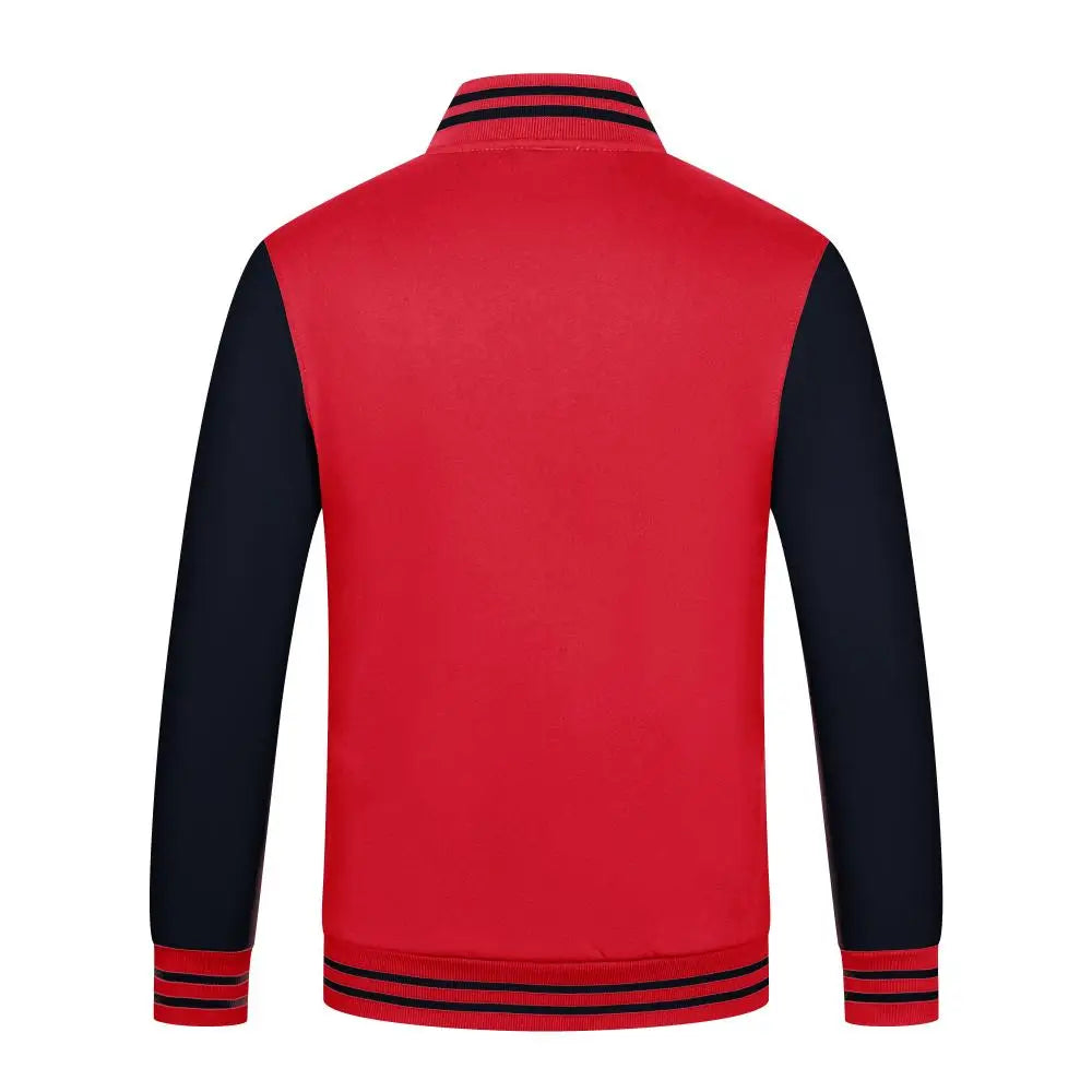 Mens Jacket Trend New Button Casual Coats Round Neck Baseball Uniform  Spring And Autumn Tide Brand Clothes Print LOGO LS-2211