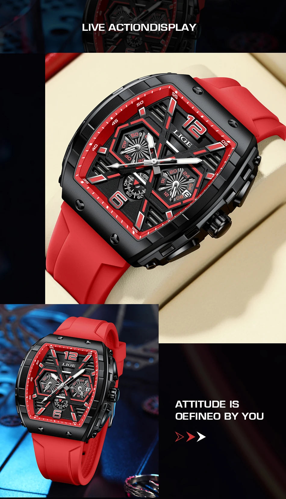 LIGE Top Brand Classic Men's Watches Roman Scale Dial Luxury Wrist Watch for Man Original Quartz Waterproof Luminous Male reloj