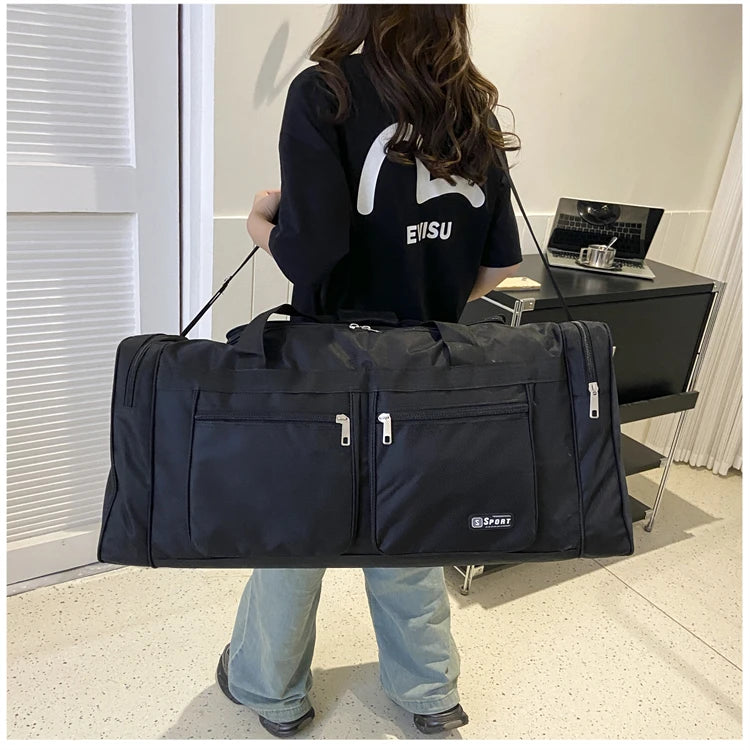 Women Men Nylon Travel Duffel Bag Carry On Luggage Bag Men Tote Large Capacity Weekender Gym Sport Holdall Overnight Bag Pouches
