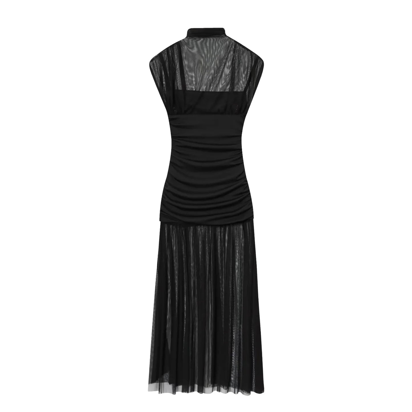 KONDALA 2026 Spring Summer Elegant Women Dresses Wedding Guest Ladies Patch Work Tulle Dresses Valentine‘s Day Woman Dresses
