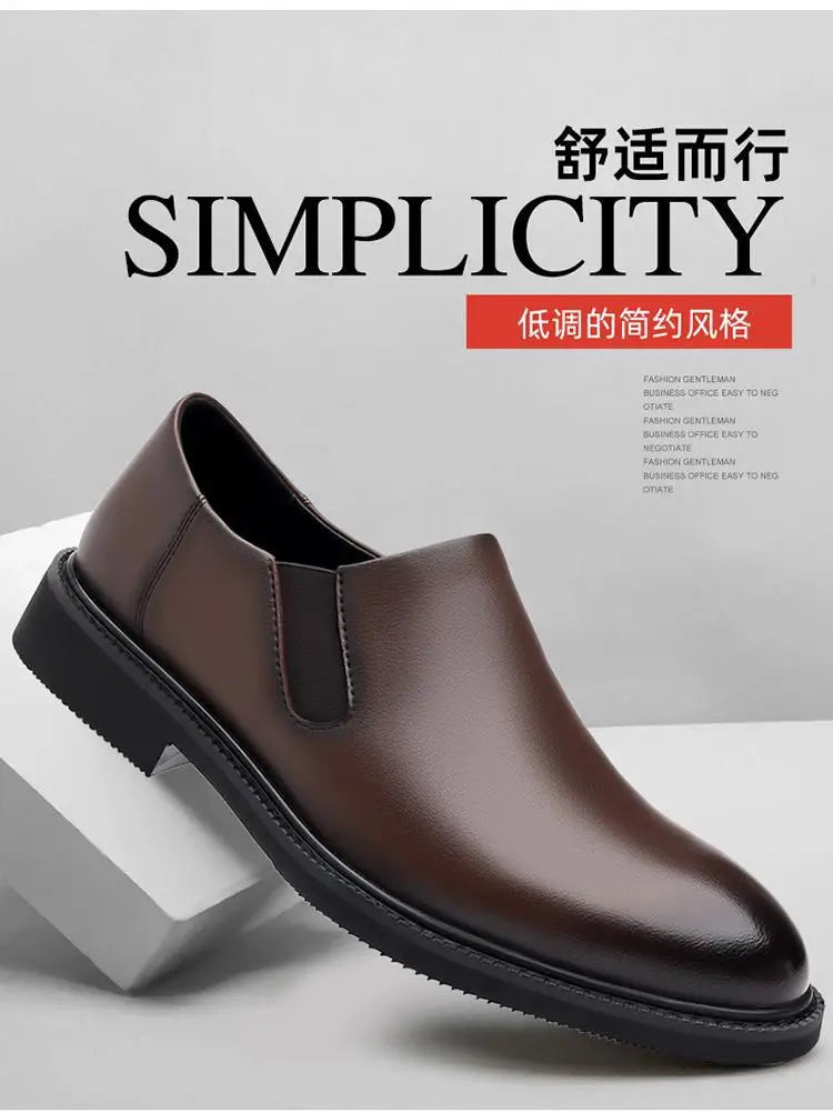 Men's Classic Leather Oxford Shoes Business Casual Dress Shoes Soft Sole Comfortable Slip-On Loafers Driving Office Shoes for Me