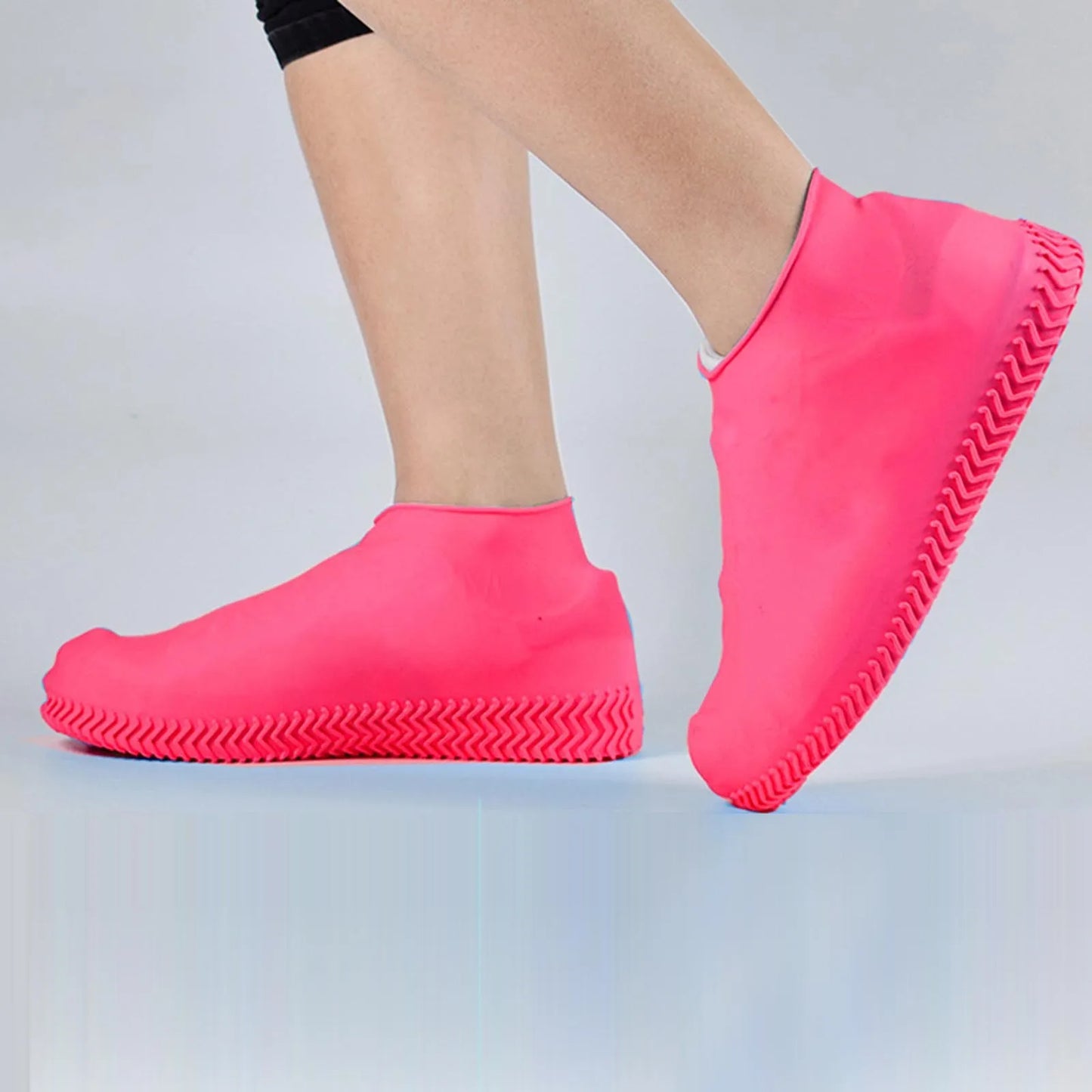 Waterproof Shoe Covers,Non-Slip Water Resistant Overshoes,Thicken Silicone Rubber Rain Shoe Cover Protectors For Kids Men,Women