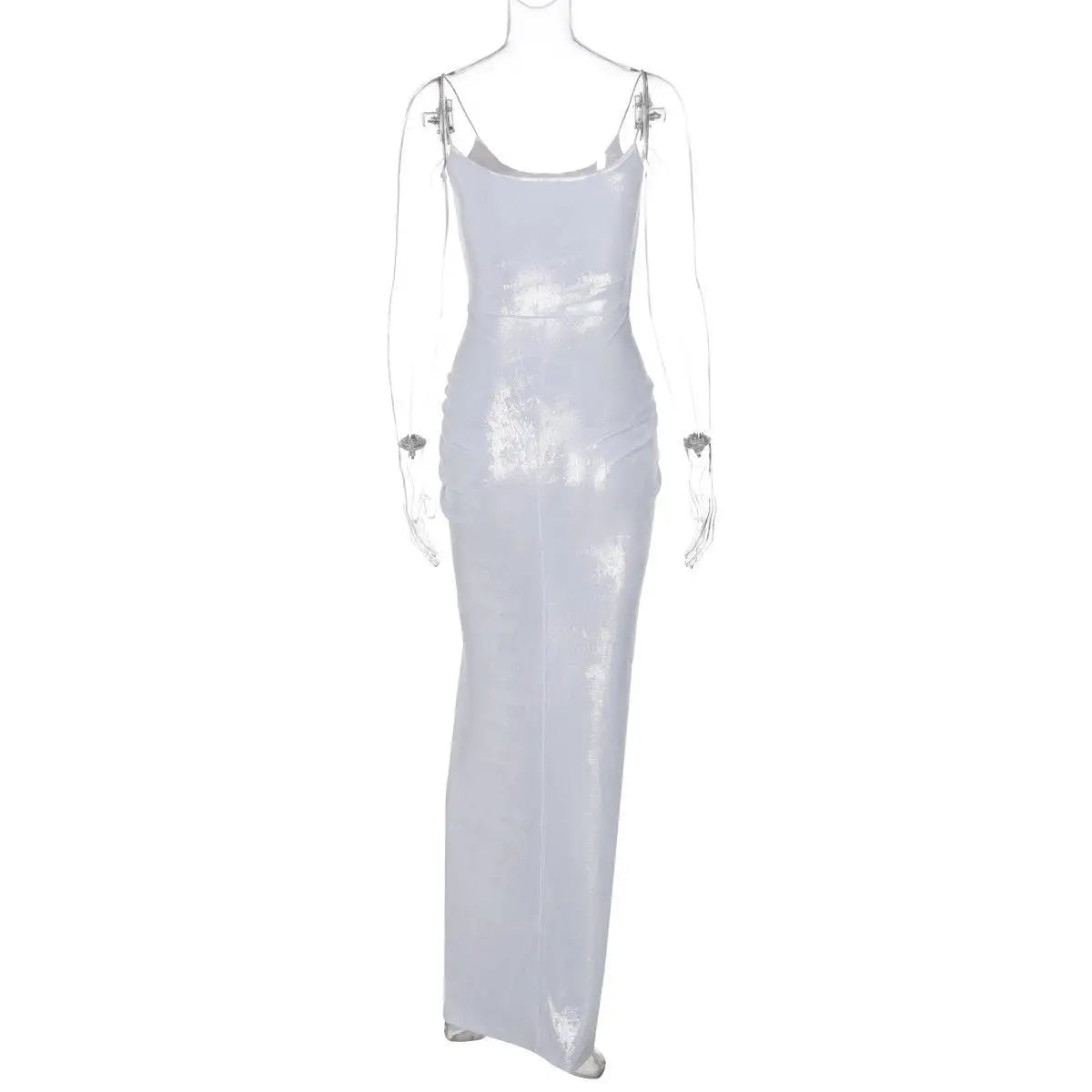Sexy Royal Sister Style European and American Women's Clothing Fashion Wrinkled Kink Waist Tall Slim Long  Suspender Dress