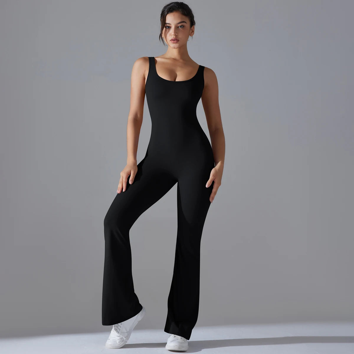 Sexy Back V Jumpsuit Gym Set Women Training Yoga Suit Sportswear Women Sports Jumpsuit Fitness Rompers Stretch Workout Bodysuits
