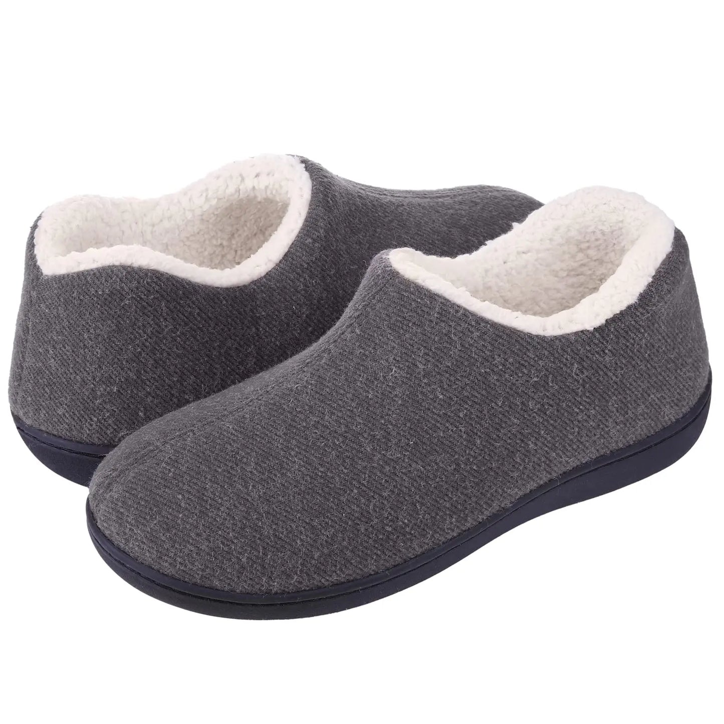 Evshine Women's Cozy Cotton Slippers Winter Warm Faux Fleece House Shoes Indoor Non-slip Memory Foam Slipper Casual Furry Slides