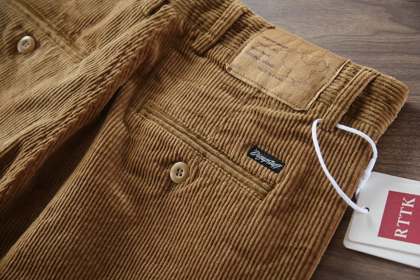 Autumn and Winter New American Retro Heavyweight Solid Color Corduroy Cargo Pants Fashion Straight Cotton Washed Casual Trousers