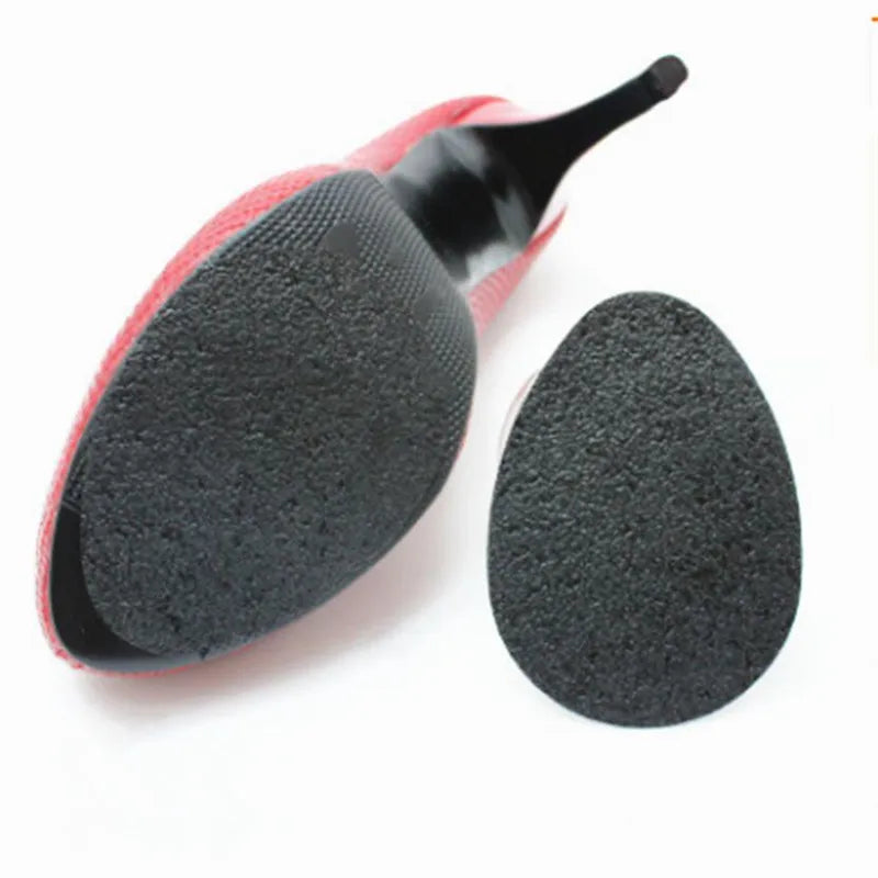 10pcs 8X5CM Shoe Sole Wear-resistant Protector High Heel Sandal Rubber Non-slip Outsole Pad Frosted Mat Shoes Bottom Stickers