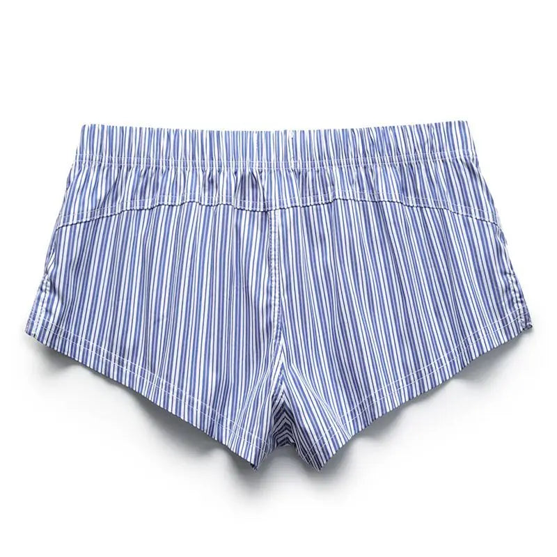 Mens Cotton Boxers Funny Woven Pattern Plaid Boxer Shorts Inseam Pajamas