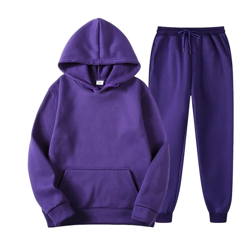 Men's sportswear hoodie set hoodie+pants sportswear spring and autumn set jogging pants running men's sportswear