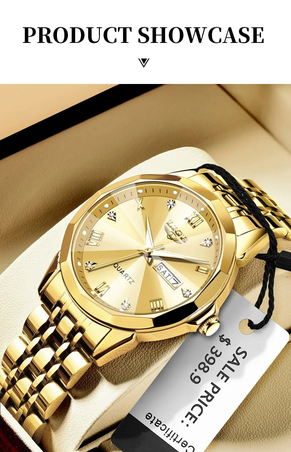 LIGE New Quartz Watch For Men Top Luxury All Steel Design Fashion Business Wristwatch Men Waterproof Watches Man Montre Homme