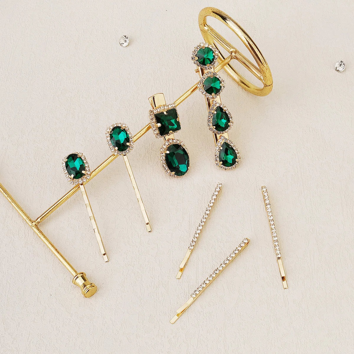 Upscale Luxurious Crystal Zircon Hair Clip Temperament Elegant Wild Hair Pins Leisure Prom Street Beat Personality Retro Hair BAZAARHUBO