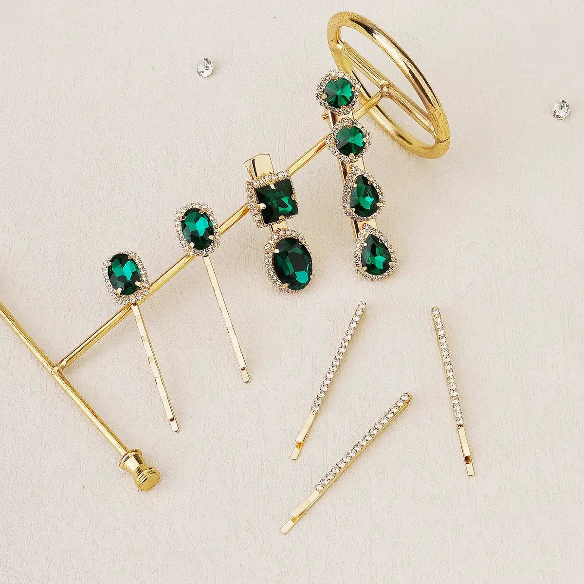Upscale Luxurious Crystal Zircon Hair Clip Temperament Elegant Wild Hair Pins Leisure Prom Street Beat Personality Retro Hair BAZAARHUBO