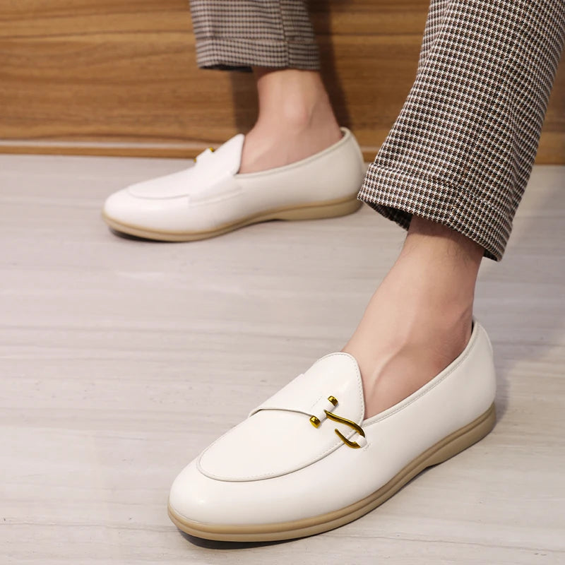 Fashion Men's Casual Shoes Men Horsebit Loafers Moccasins Mens Party Wedding Shoe Light Comfortable Driving Flats