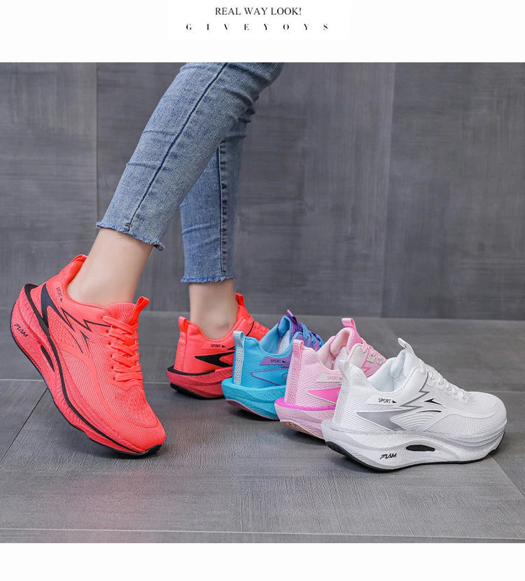 Men's Running Shoes Breathable Lightweight Non-slip Marathon Sneakers Outdoor Comfortable Athletic Walking Casual Trainers