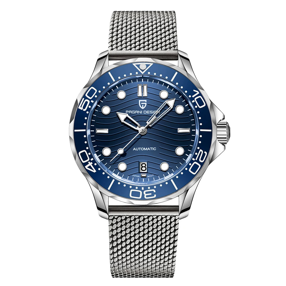 2026 New PAGANI DESIGN Gold Luxury Diving Mens Watches Automatic Watch For Men Mechanical Wristwatches AR Sapphire Ceramic Bezel