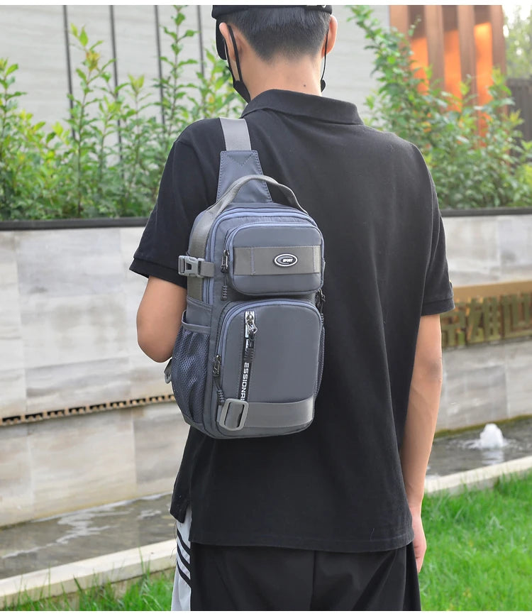 Large Capacity Men's Waist Packs Crossbody Bag High Quality Light Oxford Chest Pack Fashion Casual Men's Handbag Shoulder Bag