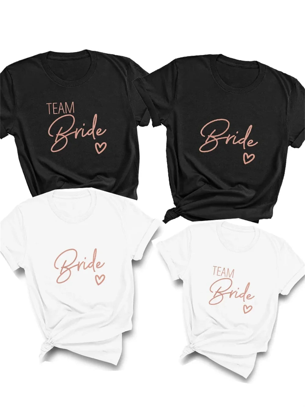 Hen Party Bachelorette Party White Grey Girl Wedding Female Tops Tees Women Team Bride Bride Squad T-shirts