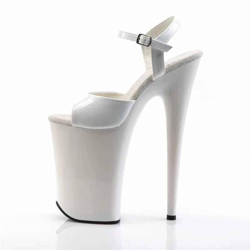 Gothic Rivet Cross dressing 26cm High Heels sandals platform 10inch Stiletto Heels Exotic open toe Stripper shoes pole dancing