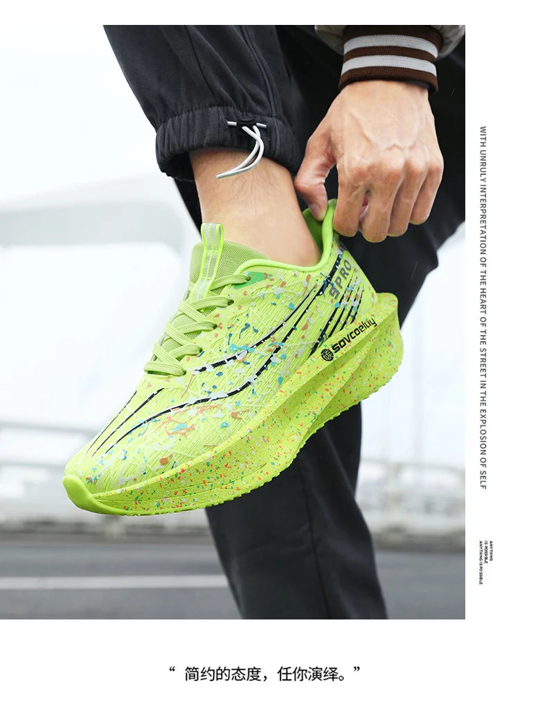 Marathon Men Running Shoes Carbon Board Speciality Sports Breathable Lightweight Women's Comfortable Chunta Athletic Sneakers