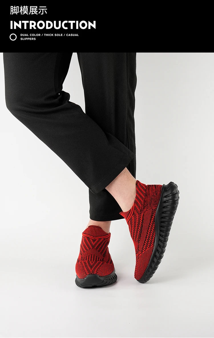 Men's Women Running Shoes Comfortable Slip on Sneakers Man Socks Shoes Lightweight Knit Breathable Casual Outdoors Sneakers