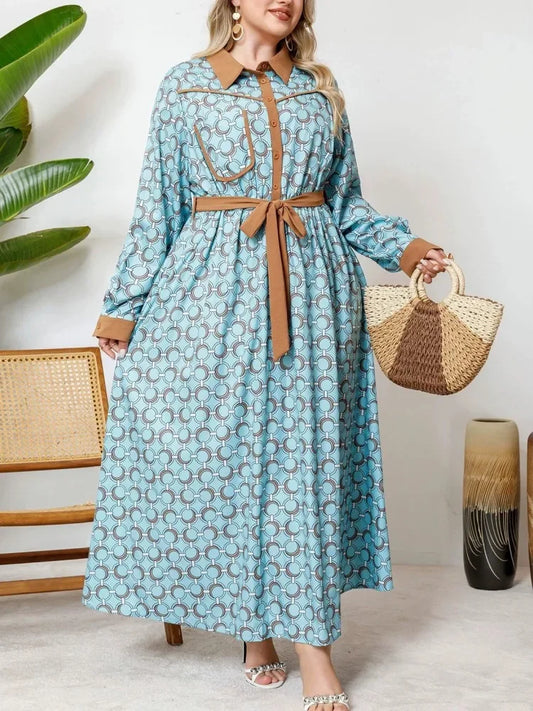 African Dresses For Women Elegant Spring Autumn Long Sleeve Dashiki Maxi Dress Ladies Traditional African Clothing Fairy Dreaes