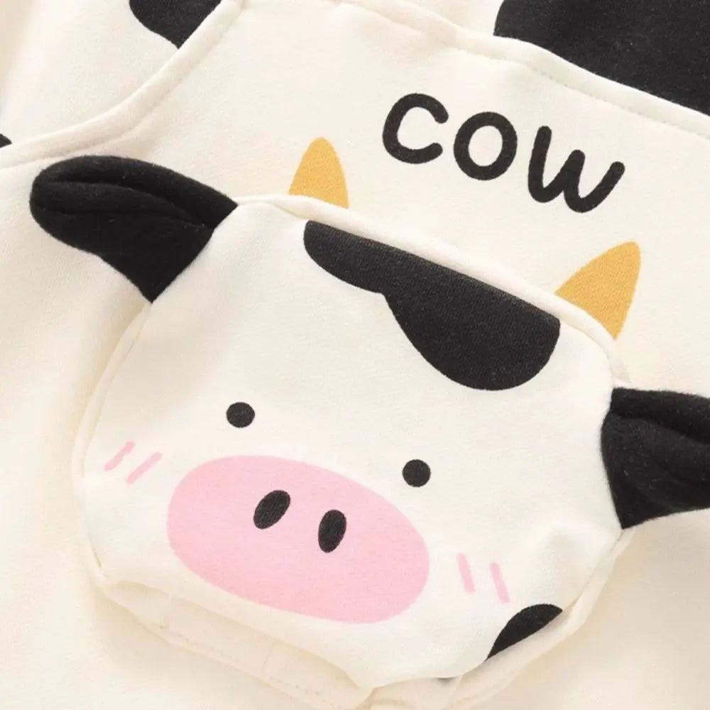 Kids Fashion Long Pants Cow Baby Romper Casual Outfit Infant False Two-pieces Jumpsuit Soft Cotton Newborn Jumpsuit Boy Girl