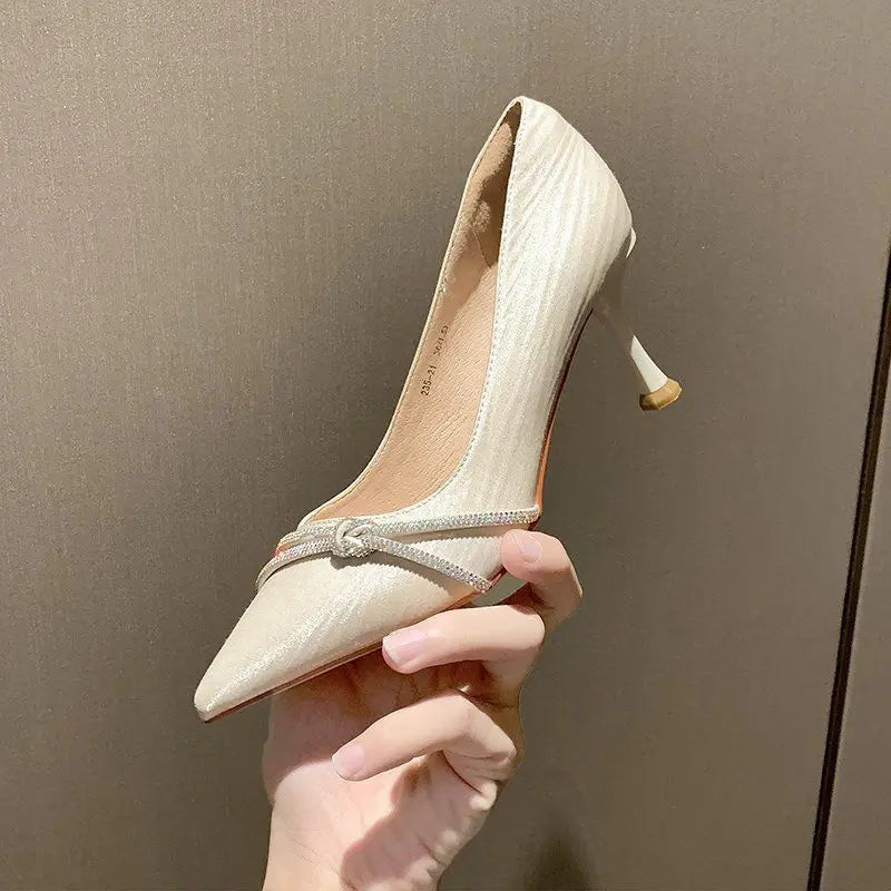 Ladies Pumps Black Rhinestone Diamond Wedding Bride Shoe with Heel Women's Shoes Crystals Elegant Dress A Lastest Wholesale Chic