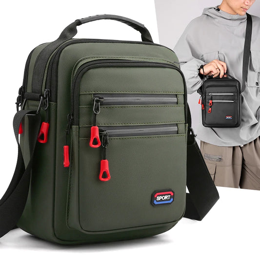 Stylish Minimalist Men's Shoulder Bag Large Capacity Multi-Compartment Men's Crossbody Bag Durable Men's Commuter Shoulder Bag