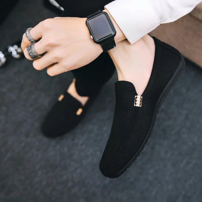 Men's Casual Shoes Soft Sole Loafers High Quality Slip on Sneakers Comfortable Men Driving Shoes Formal Party Flats Plus Size 46