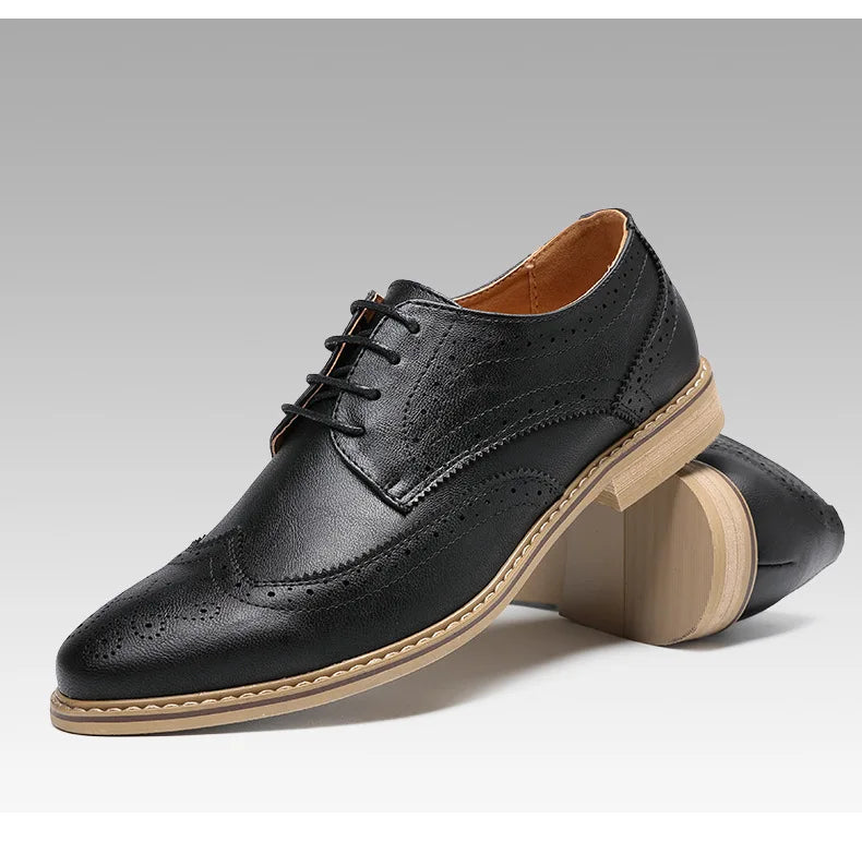 Mens Dress Shoes Breathable Business Formal Oxford Shoes for Wedding Stylist Leather Shoes