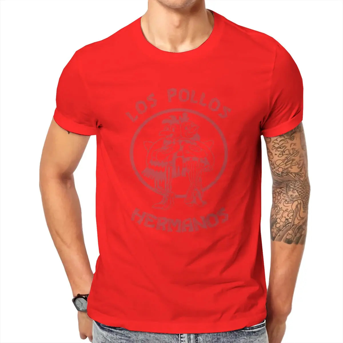 Funny Breakings Bads T-Shirt Men Crewneck Cotton T Shirt Chicken Brothers Short Sleeve Tees Printing Tops