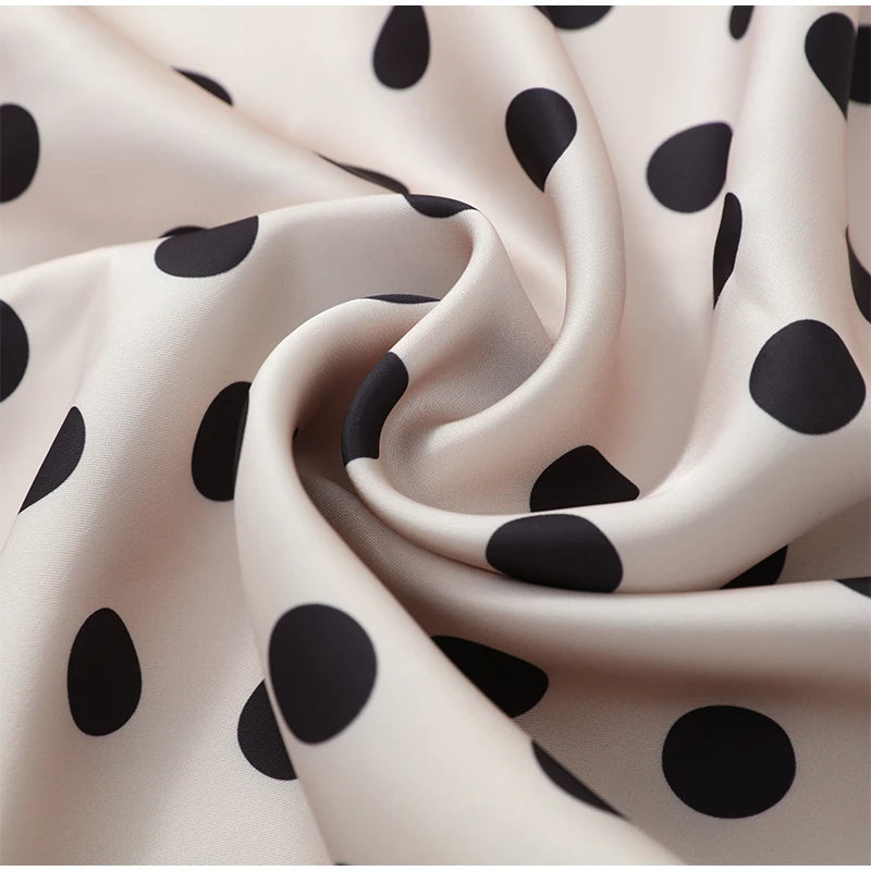 Polka Dot Polka Dot Skirt 2 Piece Set Women Elegant Scarf  Long Sleeve Shirts Suit Spring Lady Fashion Commucate Outwear 2026