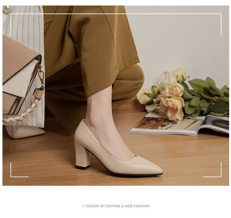 New High Heel Shoes Pointed Shallow Mouth Thin Heel Platform High Heels Fashion Elegant Patent Leather Women Shoes