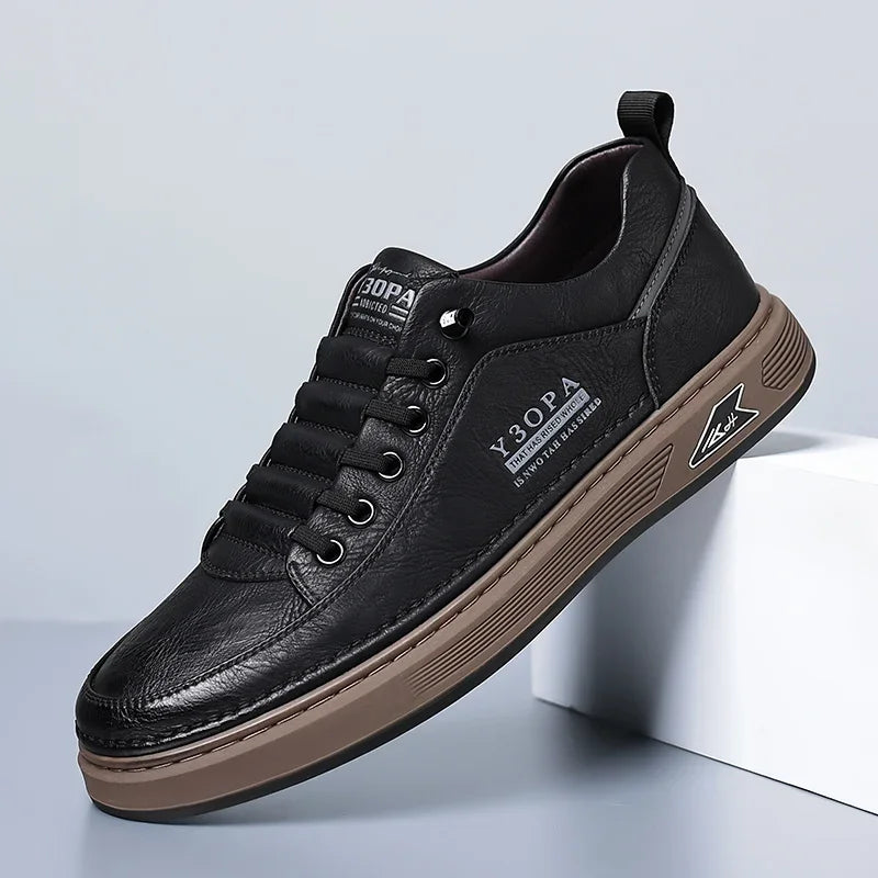 Luxury Casual Business Tennis Loafers Sneakers Moccasins Social Outdoor Fashion Shoes For Men  Men's Genuine Leather Shoes