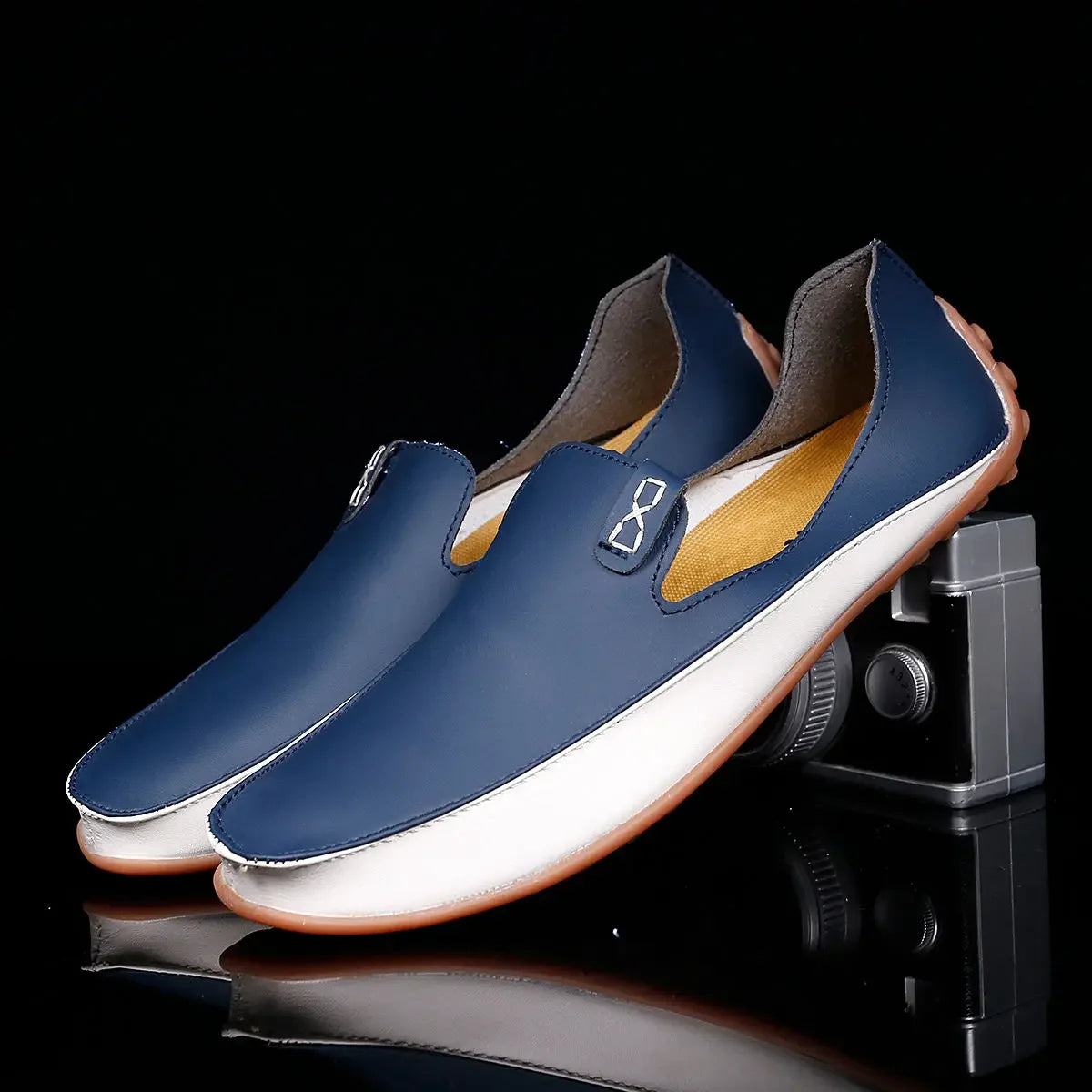 Moccasin Men's Leather Shoes Soft Casual Comfortable Male Shoe High Quality Fashion In Promotion Cheap Clearance Korean Style