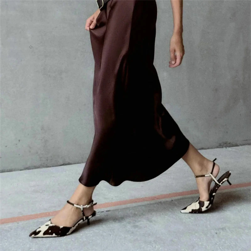 MORAZORA Plus Size 34-43 New Horsehair Women Sandals Stiletto High Heels Pointed Toe Buckle Strap Summer Shoes Ladies Party Shoe