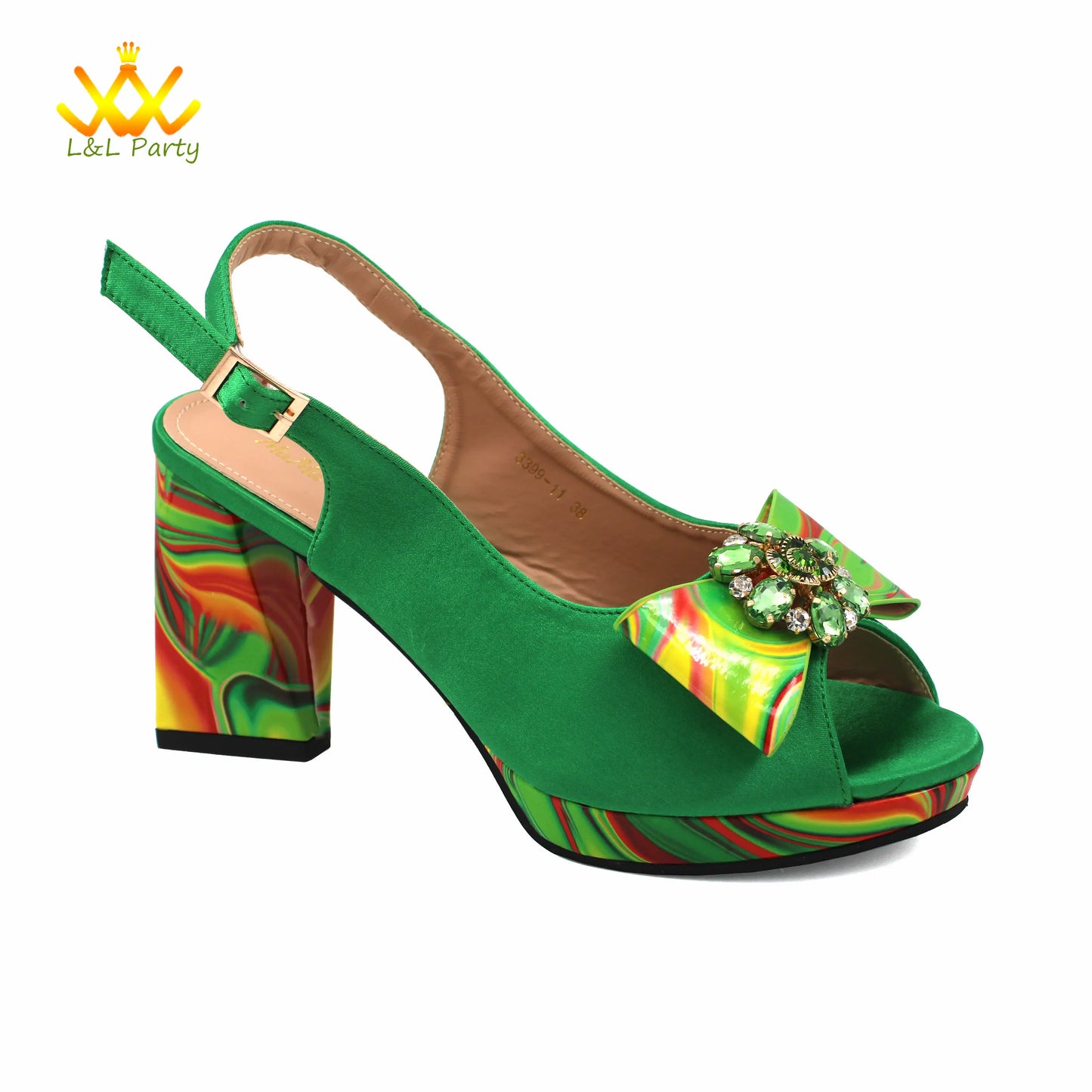 Coffee Color INS Hot Sale New Arrivals 2024 Italian Design Shoes Matching Bag Set Super High Heels Pumps for Garden Party