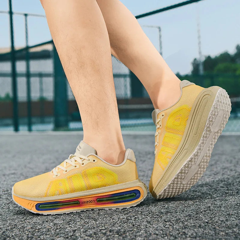 Men Sports Running Shoes Casual Marathon Breathable Lightweight Women's Comfortable Athletic Nonskid Walking Sneakers Outdoors