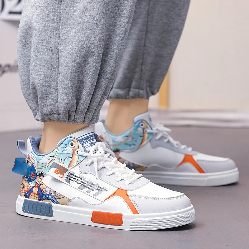 Men Running Shoes High Top Anime Shoes Comfortable Casual Sneakers Men Skateboard Big Size Tenis Masculino Footwear Male