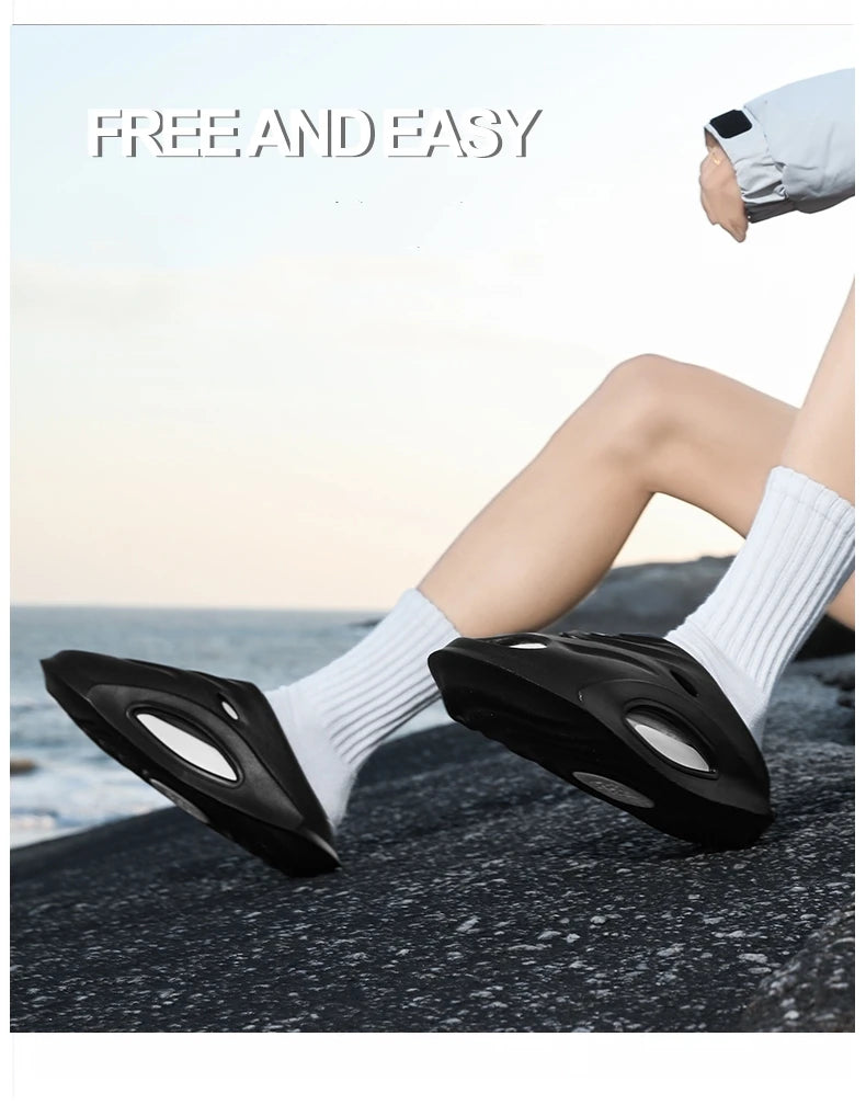 New Men's Slippers Outdoor Indoor Beach Sandals Comfortable Thick Soft Slides Men Women Casual Shoes Men Flip-flops Slippers