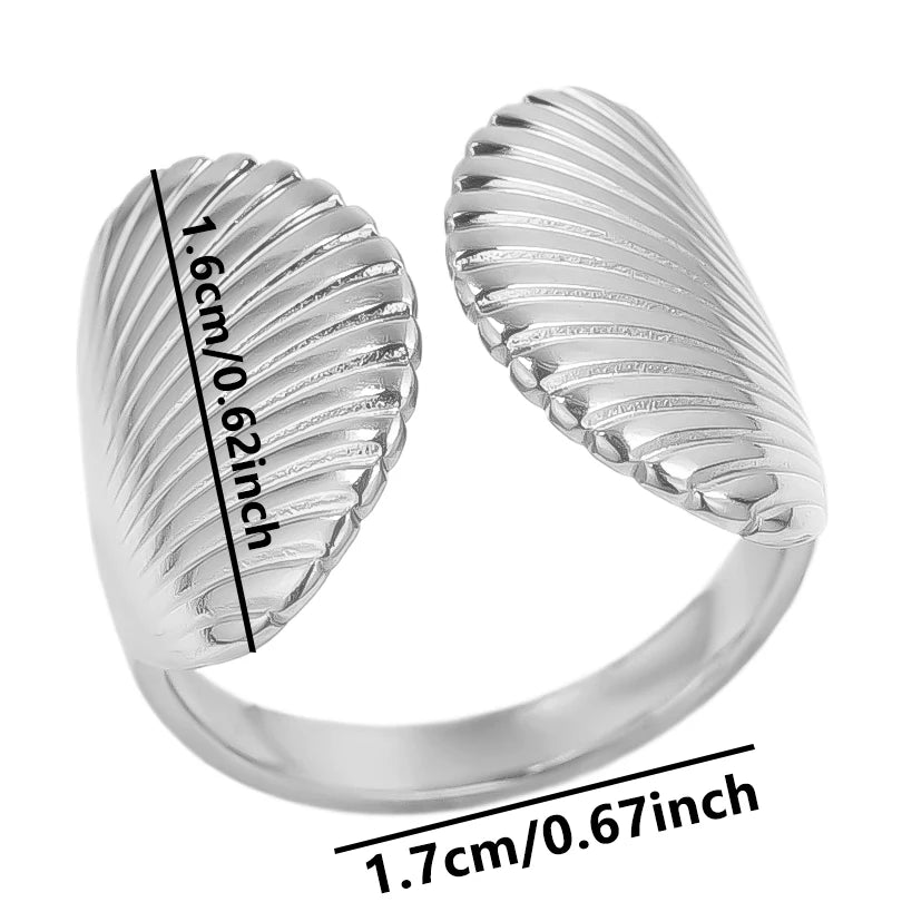 Fashion 5pcs/lot Marine Jewelry Sea Animals Conch Starfish Shell Rings Stainless Steel Rings Jellyfish Scallop Oceans Women Gift