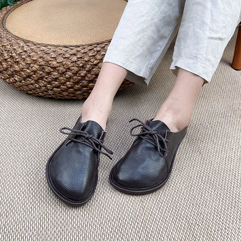 Careaymade-Genuine Leather big size women's boots,Top Layer Cowhide Soft Sole Casual Women's Shoes Solid Color Lazy men's Shoes