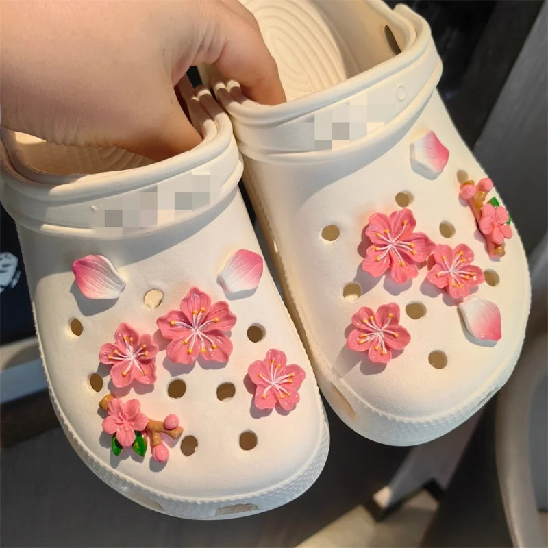 New Hot Fashion shoe Charms for Creative Branches and Flowers Clogs Shoe Buckle Cute shoe Accessories Decoration for Girls Gift