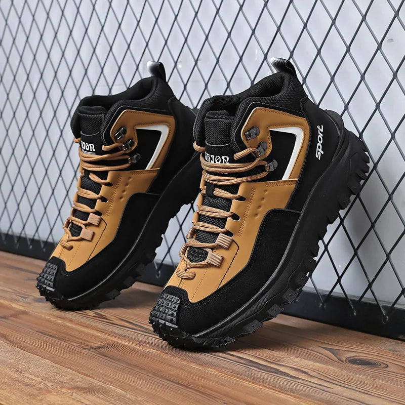 Men's Large Size Versatile Mountain Climbing Anti-slip Wear-resistant Outdoor Casual Trendy Spring Lightweight Dad Shoes