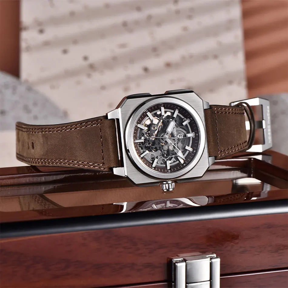 PAGANI DESIGN New Hollowed Men Mechanical Watch Top Brand Sapphire Glass Clock Classic Luxury Waterproof Automatic Men's Watches